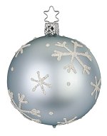 Snowflakes 8cm Ball<br>Arctic Blue Matt